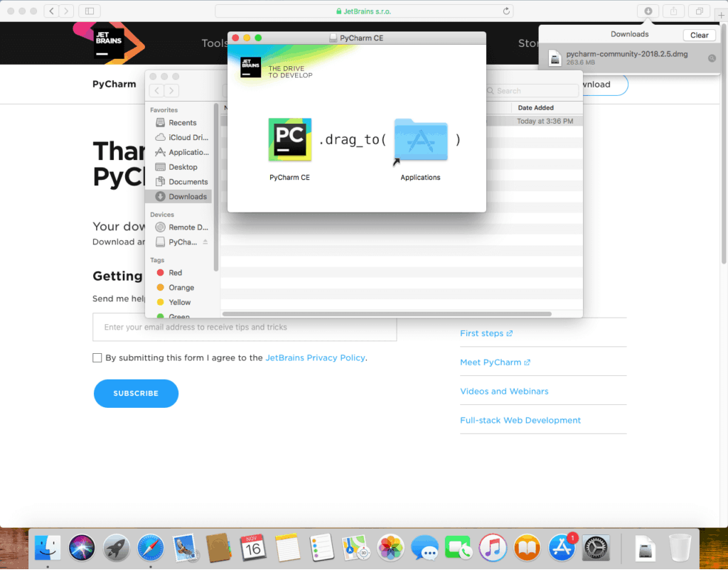 pycharm for mac os x 10.7.5